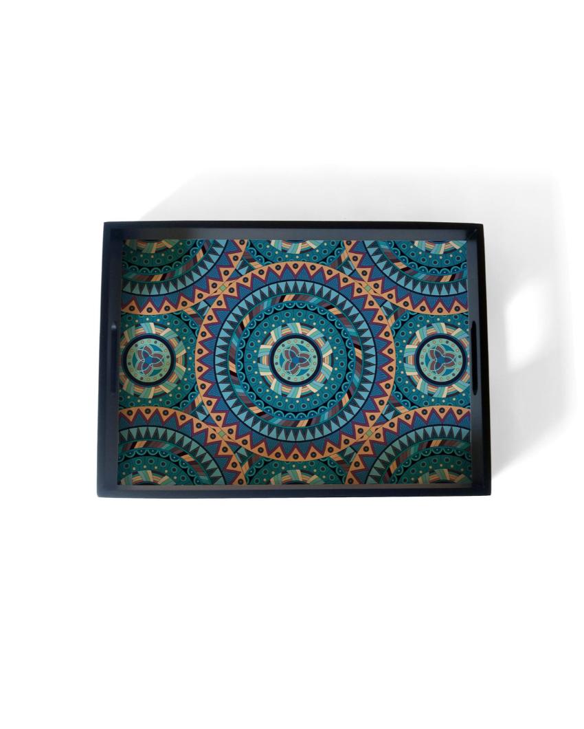 Sophisticated Mandala Design Multicolor Serving Tray