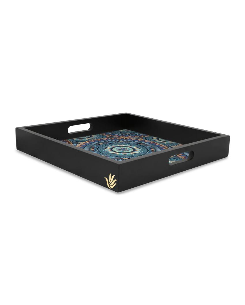 Sophisticated Mandala Design Multicolor Serving Tray