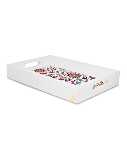 Traditional India Design Multicolor Serving Tray