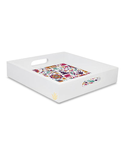 Traditional India Design Multicolor Serving Tray