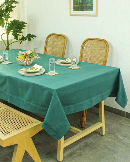 Herringbone Green Dining Table Cover