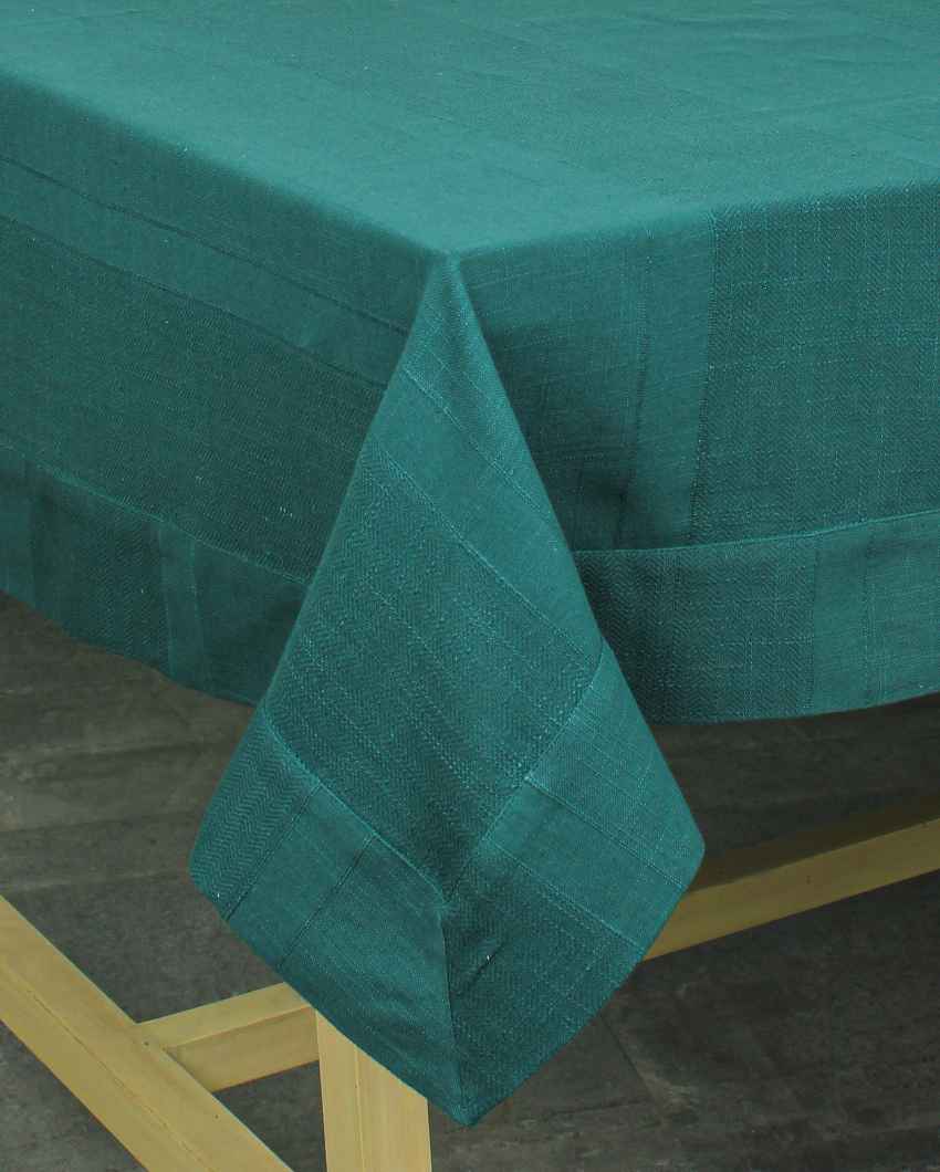 Herringbone Green Dining Table Cover