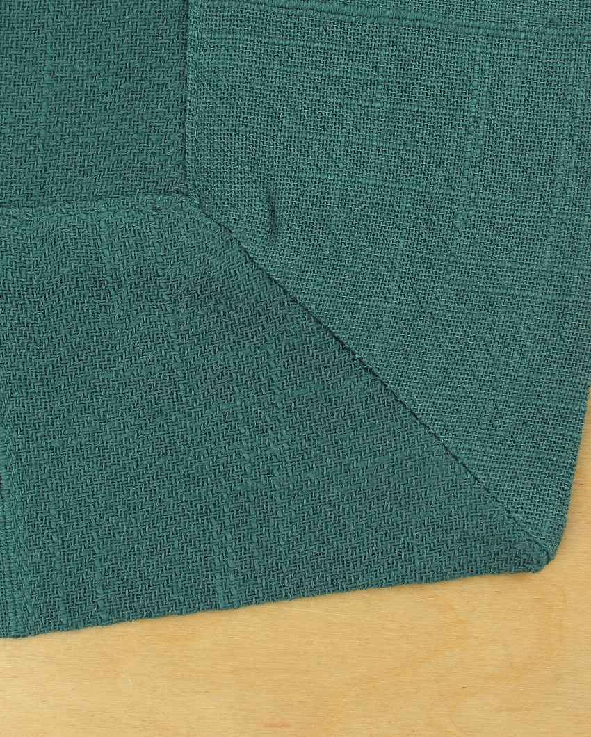 Herringbone Green Dining Table Cover