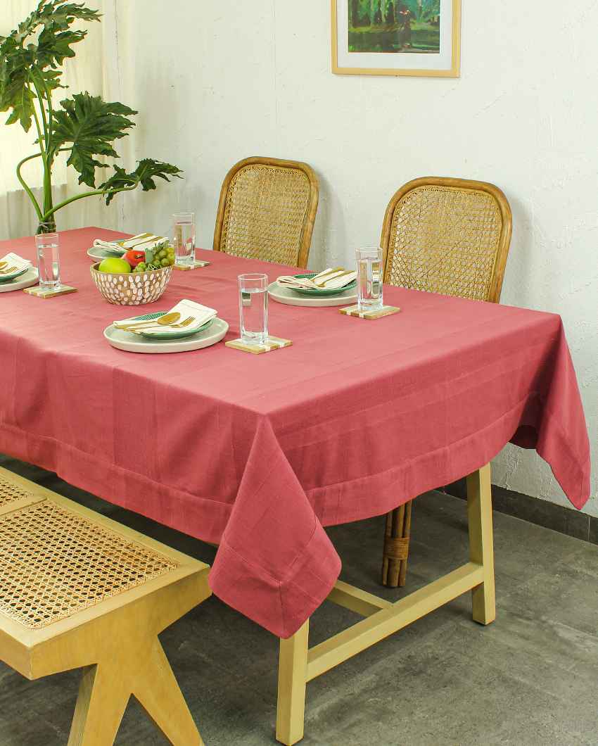 Herringbone Maroon Elegant Table Cover