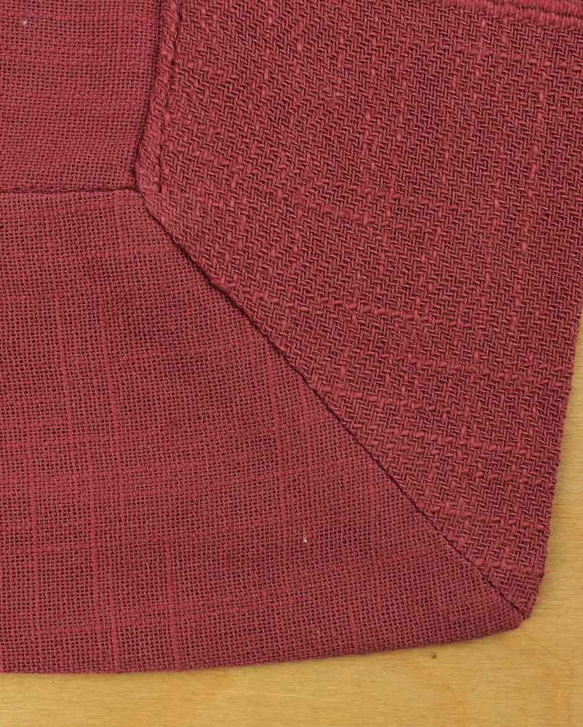 Herringbone Maroon Elegant Table Cover