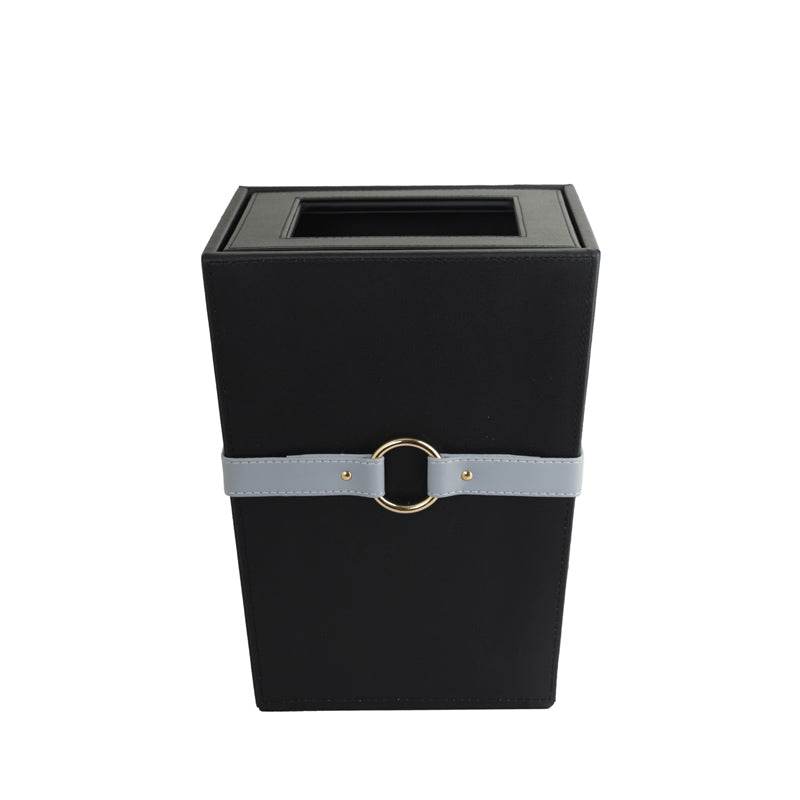 Banded Dustbin Black