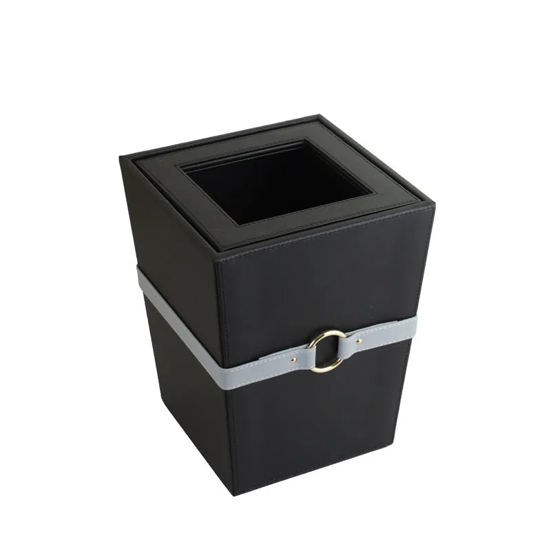 Banded Dustbin Black