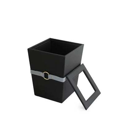 Banded Dustbin Black