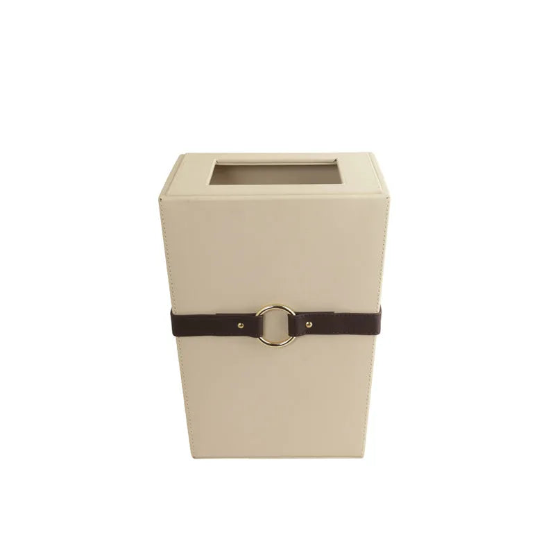 Banded Dustbin Beige