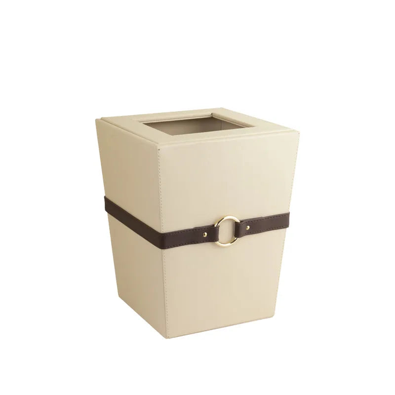 Banded Dustbin Beige