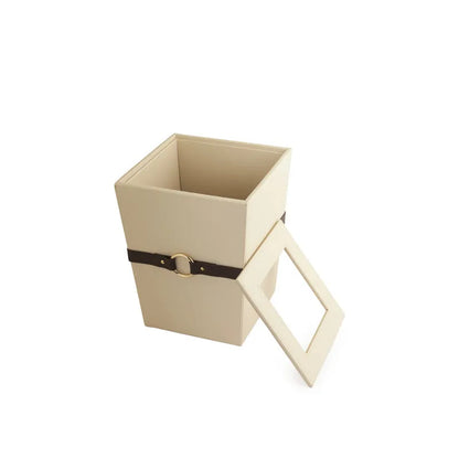 Banded Dustbin Beige