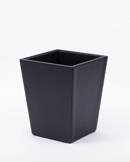 Looped Design Vegan Leather Dustbin | 8 x 8 x 10 inches