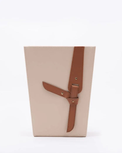 Looped Design Vegan Leather Dustbin | 8 x 8 x 10 inches