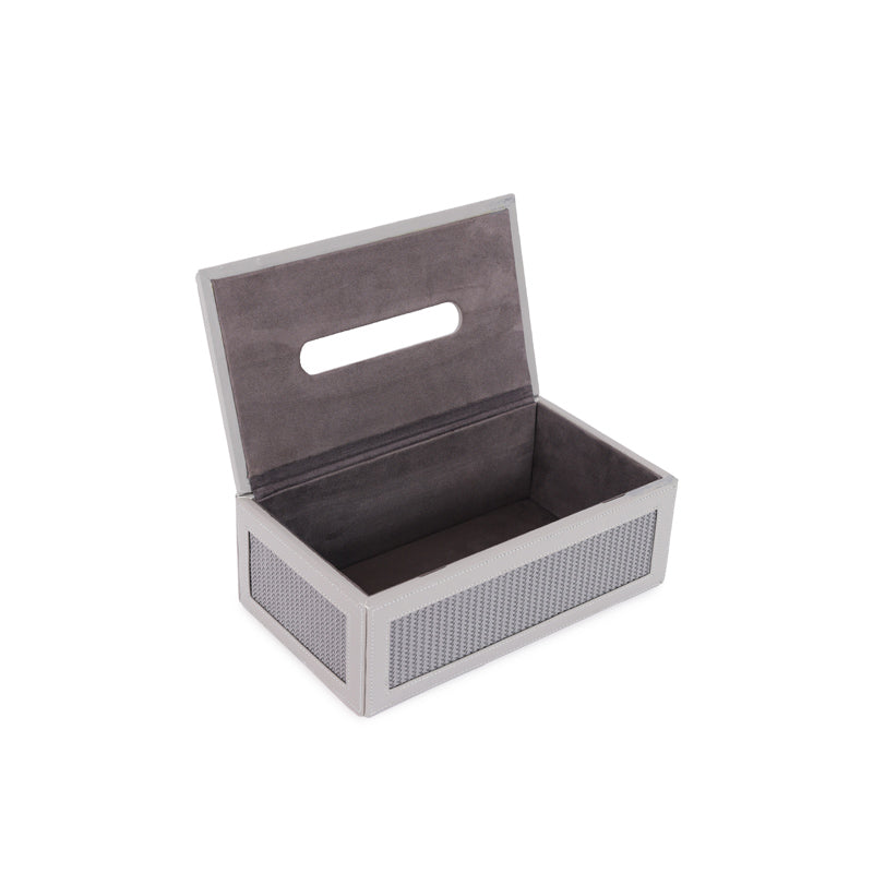 Braided Tissue Box Grey