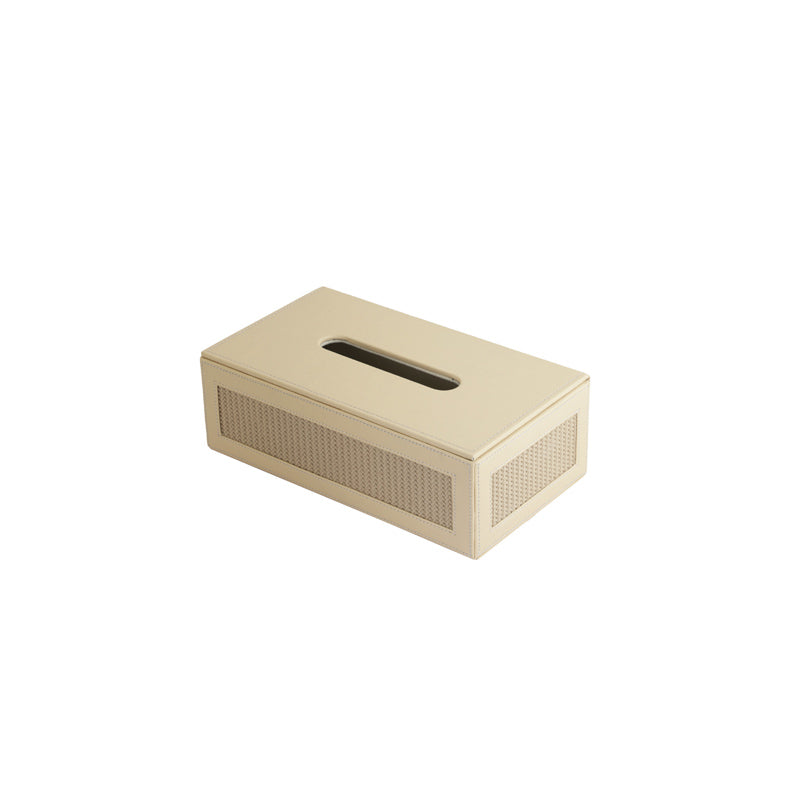 Braided Tissue Box Beige