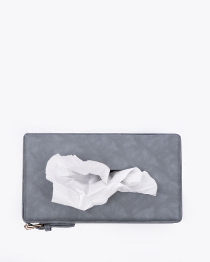 Clasped Leather Tissue Box