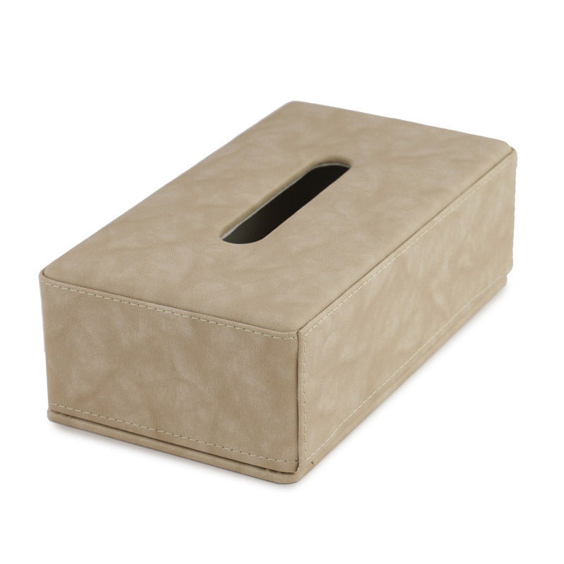 Clasped Tissue Box Beige