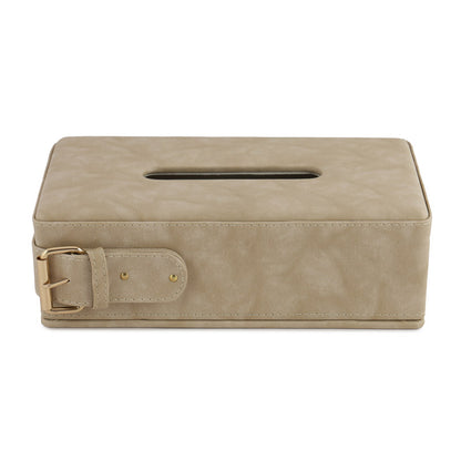 Clasped Tissue Box Beige