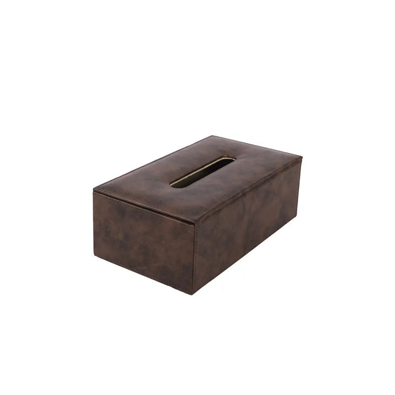 Clasped Tissue Box Brown