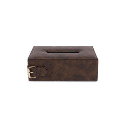 Clasped Tissue Box Brown