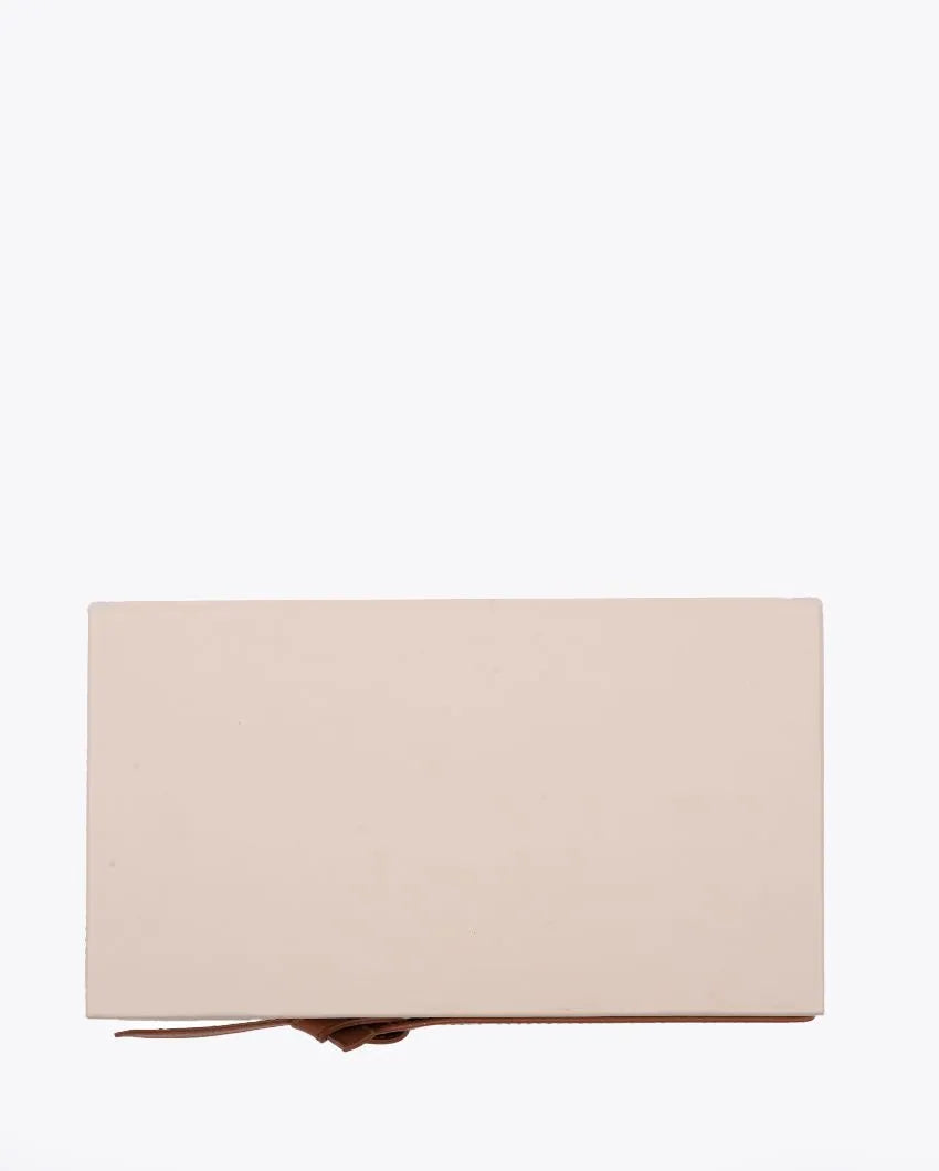 Looped Design Rectangular Vegan Leather Tissue Box | 10 x 5 x 3 inches