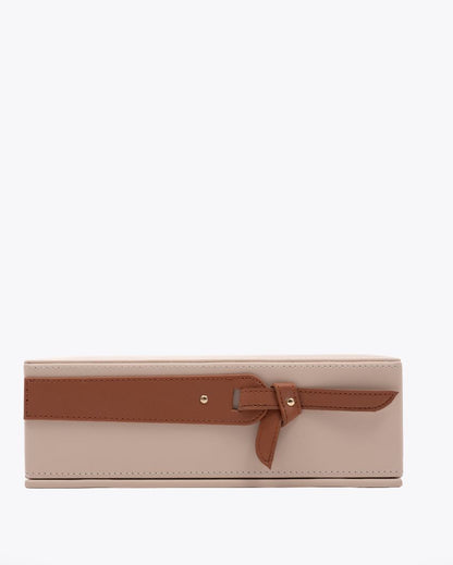 Looped Design Rectangular Vegan Leather Tissue Box | 10 x 5 x 3 inches