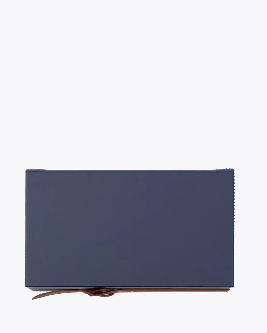 Looped Design Rectangular Vegan Leather Tissue Box | 10 x 5 x 3 inches