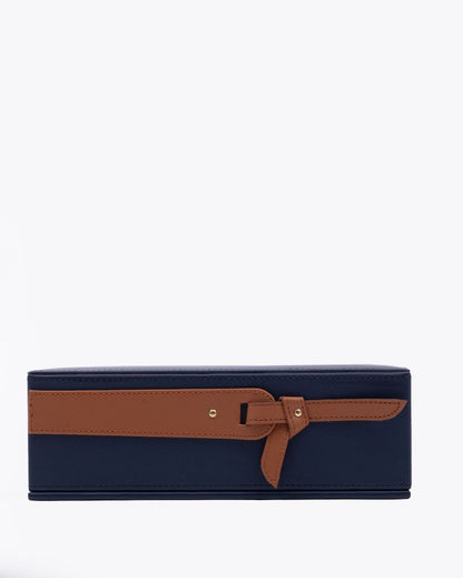 Looped Design Rectangular Vegan Leather Tissue Box | 10 x 5 x 3 inches