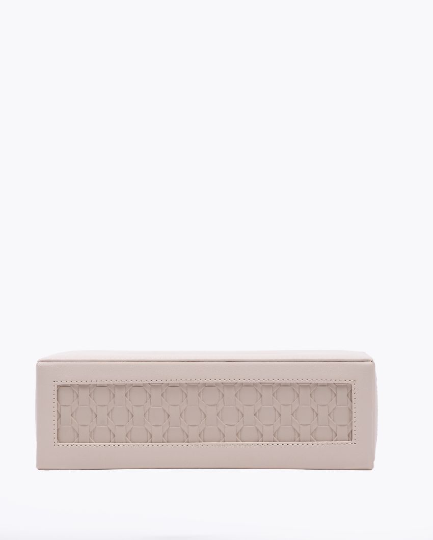 Star Weave Rectangular Design Vegan Leather Tissue Box | 10 x 5 x 3 inches