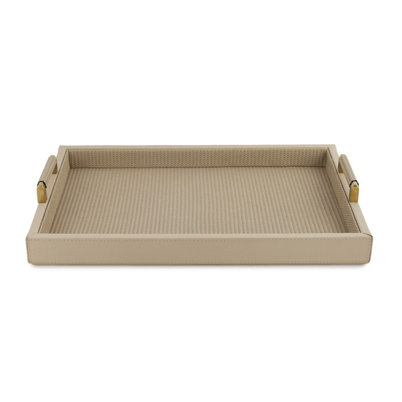 Beige Braided Tray 15 Inches
