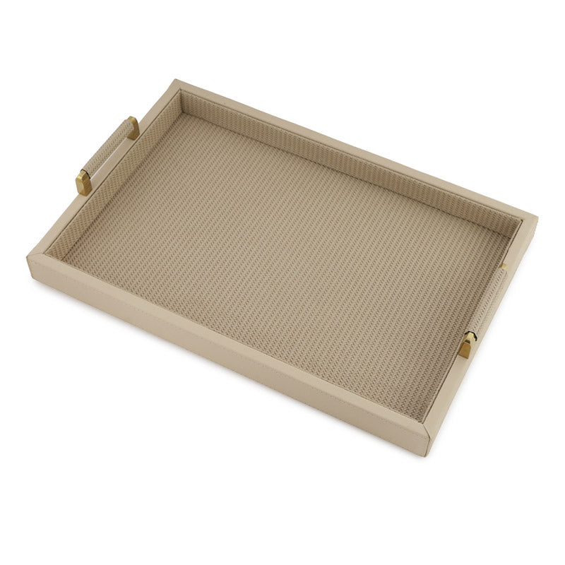 Beige Braided Tray 15 Inches