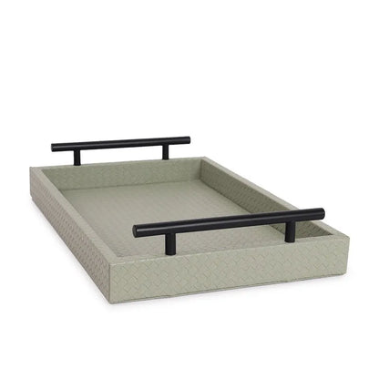 Sage Green Interlaced Tray 18 Inches