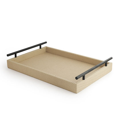 Beige Interlaced Tray 18 Inches