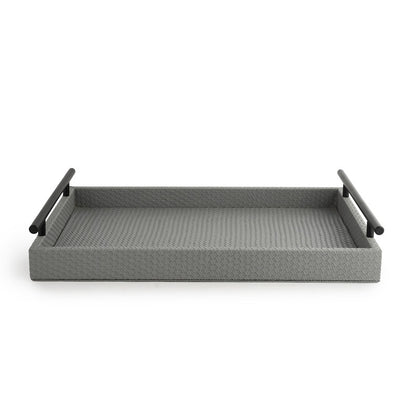 Dark Grey Interlaced Tray 15 Inches