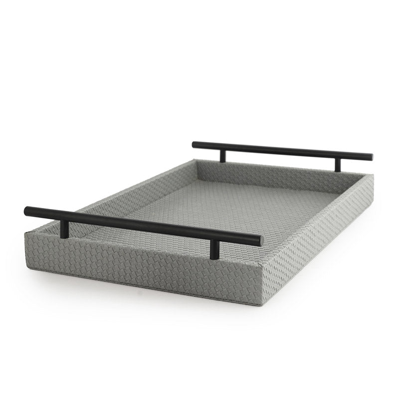 Dark Grey Interlaced Tray 15 Inches