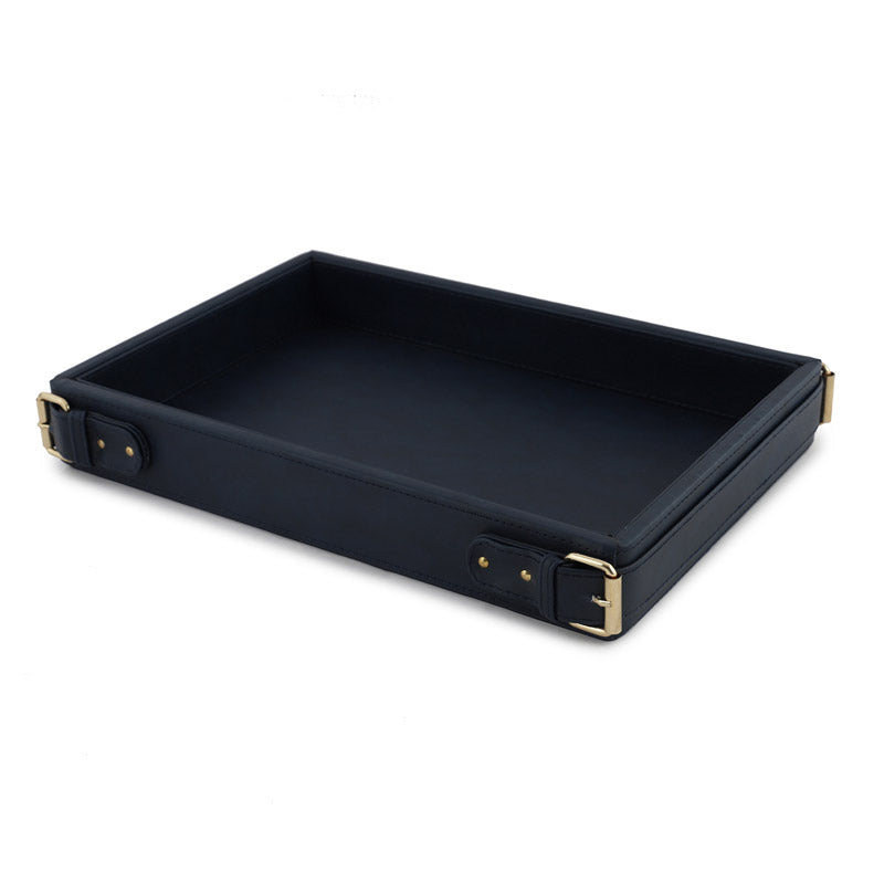 Navy Blue Clasped Tray 18 Inches
