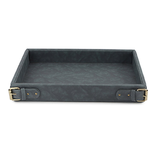 Steel Grey Clasped Tray 18 Inches