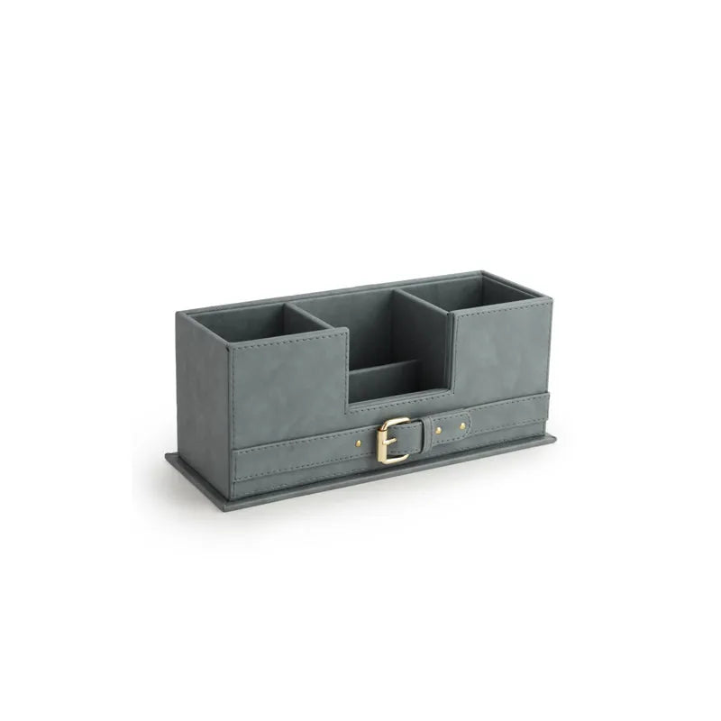 Clasped Remote Organiser Steel Grey