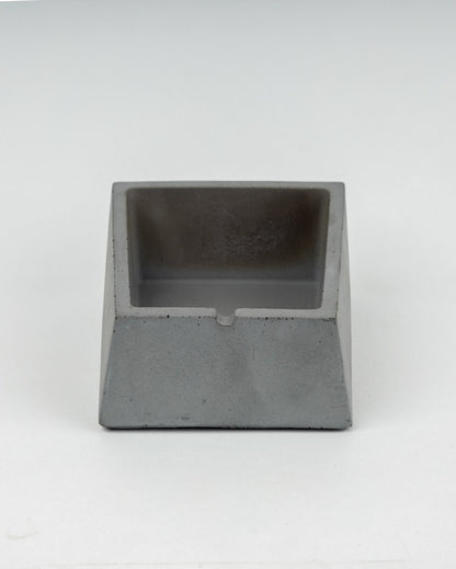 Stylish Geometric Shape Trapesquad Concrete Ashtray | 5 x 5 x 2 inches