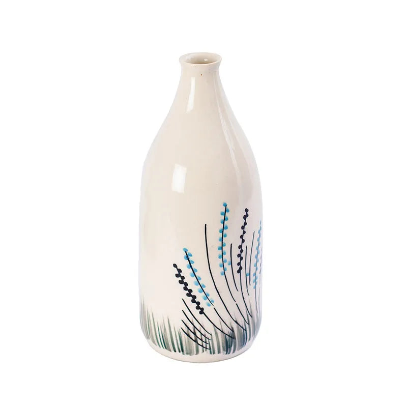 Modern Decorative Ceramic Handcrafted Flower vase 4.25x4.25x10.5