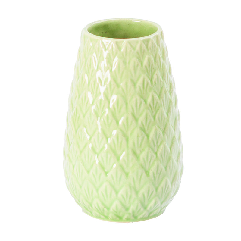 Decorative Ceramic Handcrafted Flower Vase Green