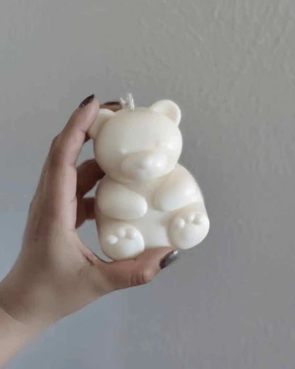 Sweet Teddy Candle | 10.2 x 10.2 x 10.2 cm / 4 x 4 x 4 inches