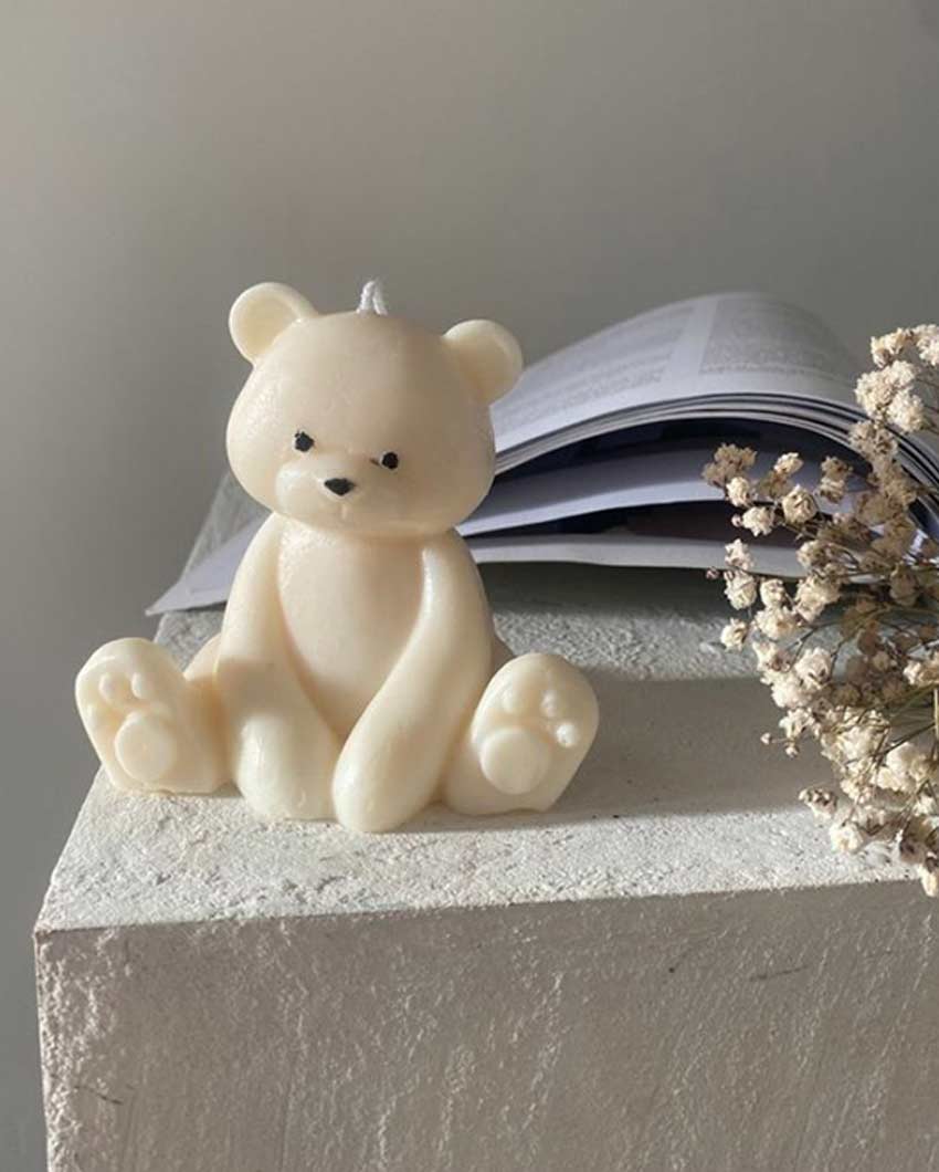 Adorable Teddy Soy Wax Candle | Set of 2 | 10.2 x 7.6 x 5.1 cm / 4 x 3 x 2 inches