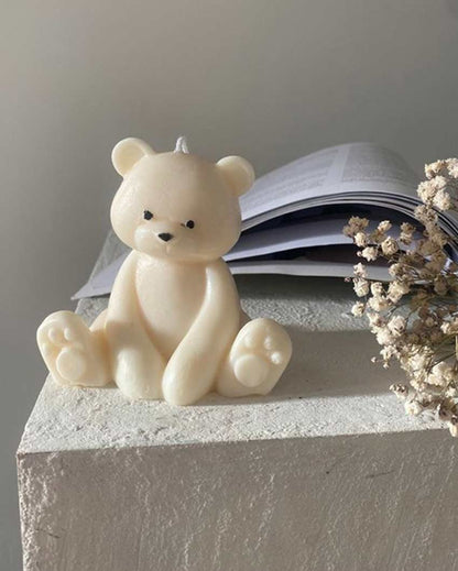 Adorable Teddy Soy Wax Candle | Set of 2 | 10.2 x 7.6 x 5.1 cm / 4 x 3 x 2 inches