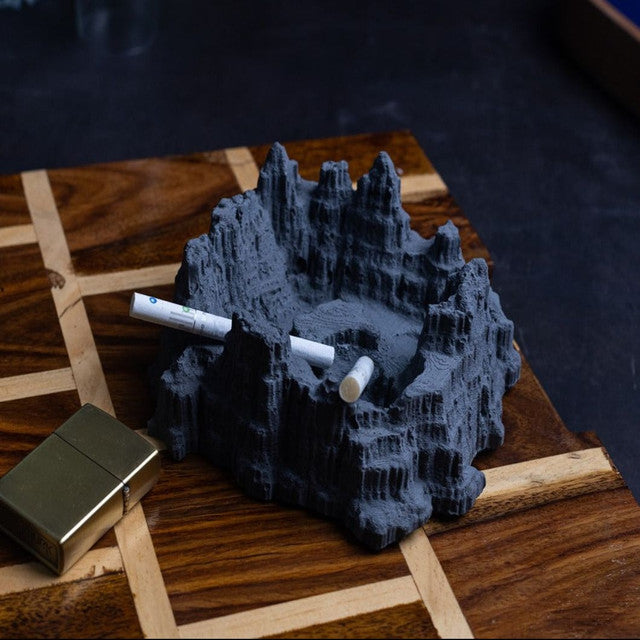 Majestic Unique Shape The Grand Canyon Concrete Ashtray | 5 x 5 x 3 inches