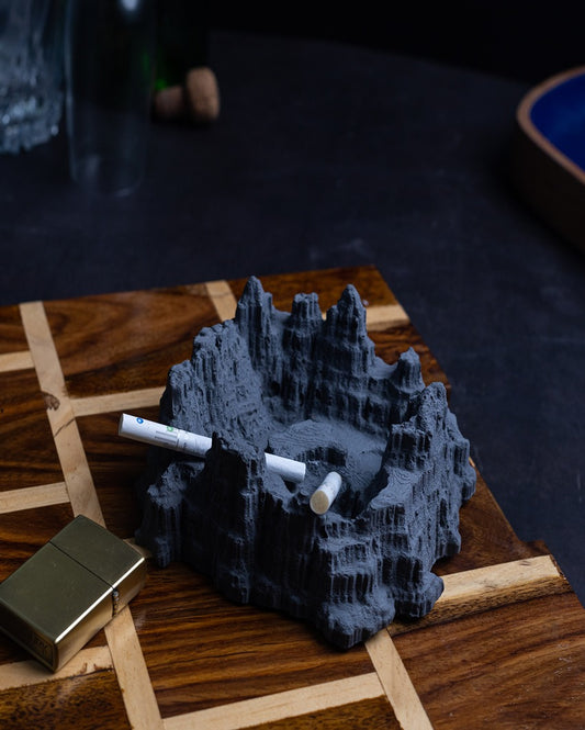 Majestic Unique Shape The Grand Canyon Concrete Ashtray | 5 x 5 x 3 inches