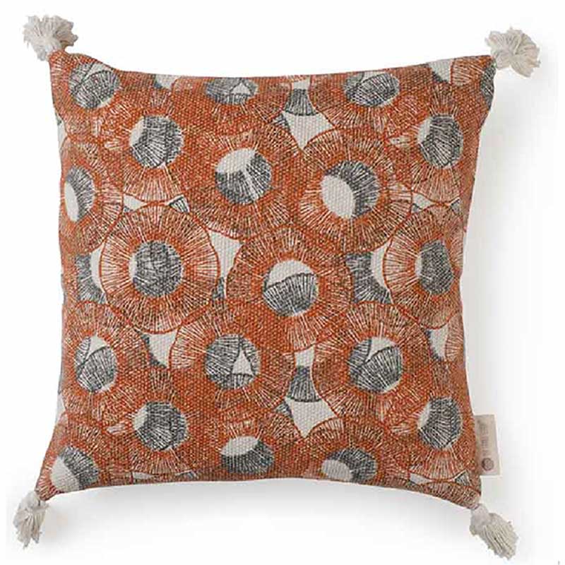 Archaic Cushion Cover  | 16x16 inches | Multiple Colors Rust