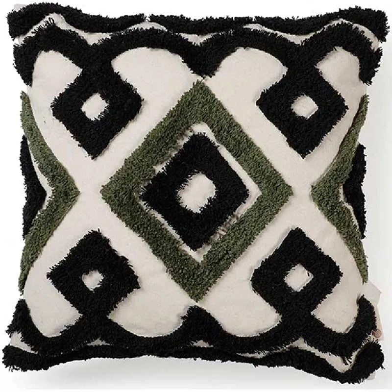 Bohemian Geo Shag Cushion Cover  | 18x18 inches Default Title