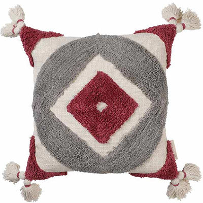 Chunky Tasseled Tufted Cushion Cover | 16x16 inches Default Title