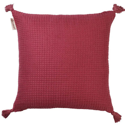 Woven Waffle Cushion Cover  | 18x18 inches | Multiple Colors Purple